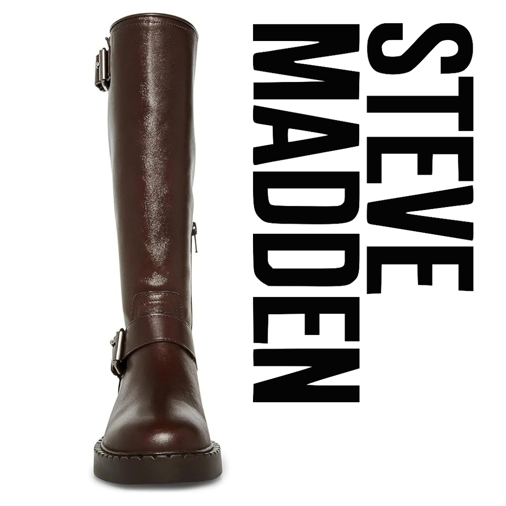 Steve Madden - Erma Boots Brown Leather - Size 7 - Picture 3 of 4